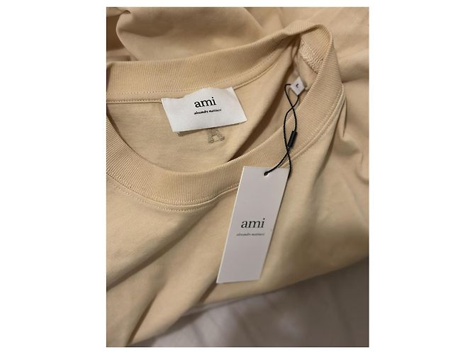 Camiseta Ami Paris Beige de Algodón - vista 7