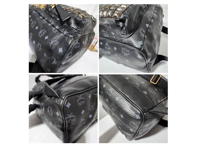 MCM Visetos Zaino Grande Stark M Studded Nero - vista 10