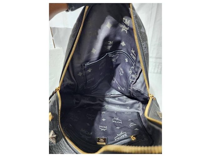 MCM Visetos Zaino Grande Stark M Studded Nero - vista 13