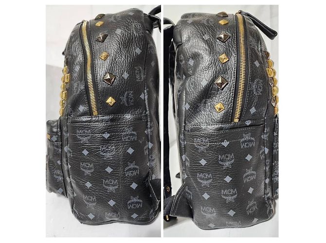 MCM Visetos Zaino Grande Stark M Studded Nero - vista 15