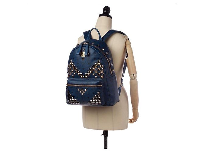 MCM Visetos Zaino Grande Stark M Studded Nero - vista 3
