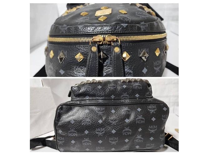 MCM Visetos Zaino Grande Stark M Studded Nero - vista 9