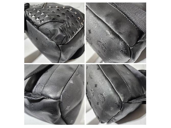 Zaino in PVC Monogram Studded MCM Nero - vista 14