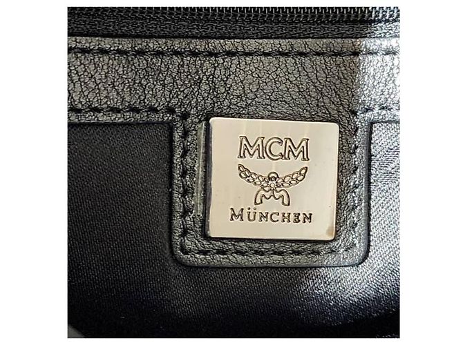 MCM Visetos Stark Leder Rucksack Schwarz/Gold - Ansicht 12