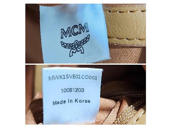 MCM Visetos Medium Sprinkle Stud Stark Backpack Cognac Coñac - vista 6