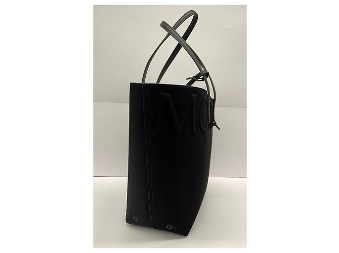 Borsa a spalla Moncler nera in lyocell Nero - vista 3