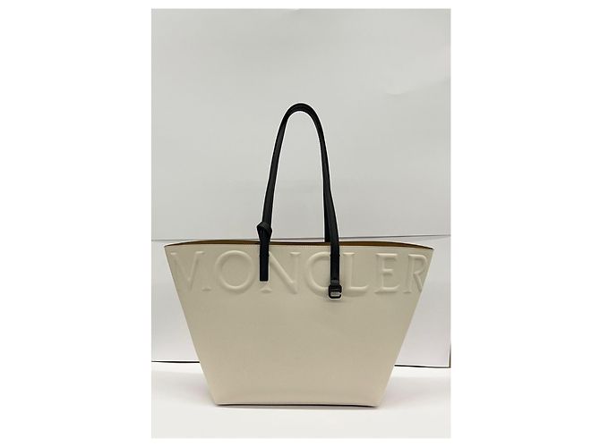 Borsa a mano Moncler bianca in lyocell Bianco - vista 11
