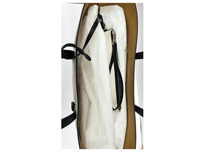 Borsa a mano Moncler bianca in lyocell Bianco - vista 13