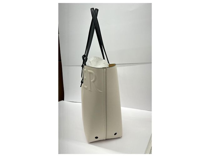 Borsa a mano Moncler bianca in lyocell Bianco - vista 3