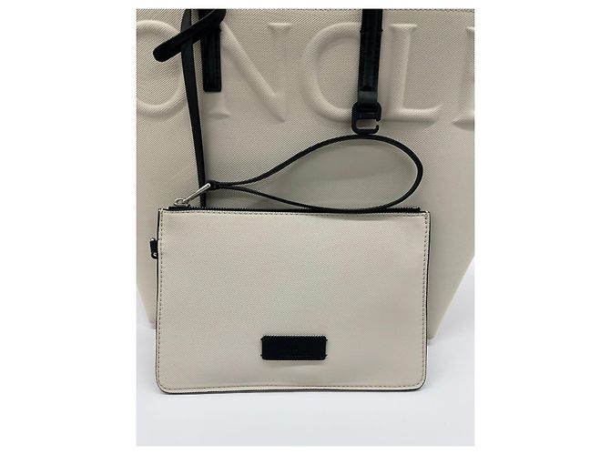 Borsa a mano Moncler bianca in lyocell Bianco - vista 5
