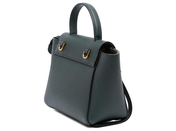 Belt Bag Céline Gürtel Tasche aus grünem genarbtem Kalbsleder Celine Pico Dunkelgrün - Ansicht 2