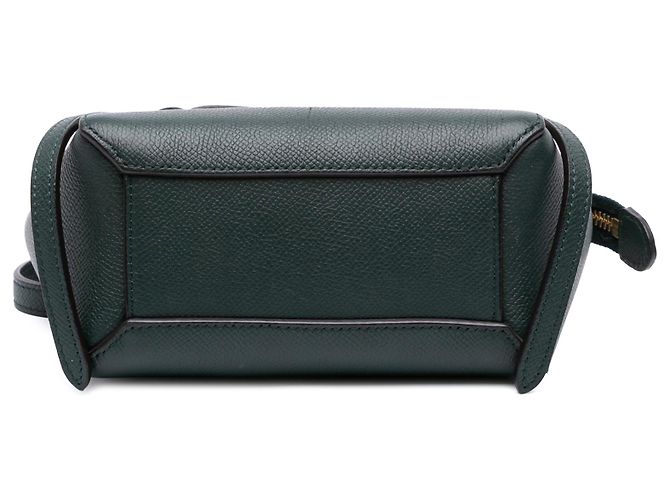 Belt Bag Céline Gürtel Tasche aus grünem genarbtem Kalbsleder Celine Pico Dunkelgrün - Ansicht 3