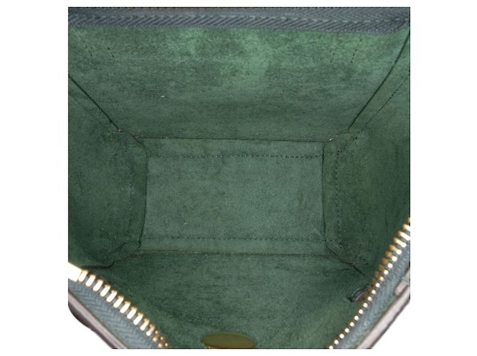 Belt Bag Céline Gürtel Tasche aus grünem genarbtem Kalbsleder Celine Pico Dunkelgrün - Ansicht 4