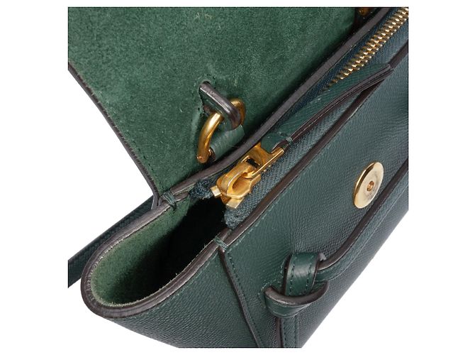 Belt Bag Céline Gürtel Tasche aus grünem genarbtem Kalbsleder Celine Pico Dunkelgrün - Ansicht 7