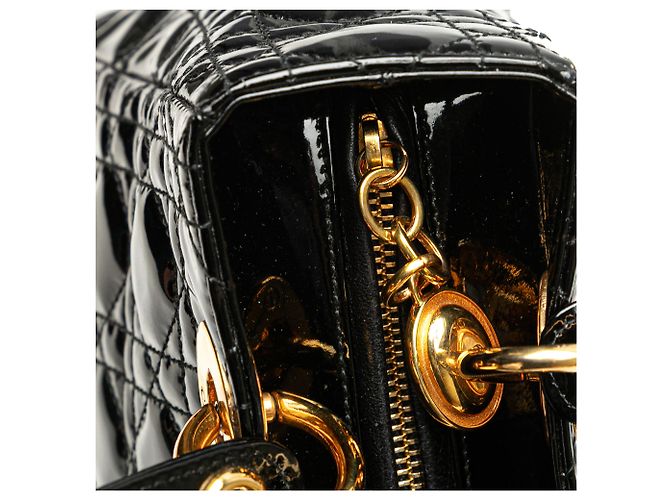 Dior Nero Medio Patente Cannage Lady Dior - vista 8