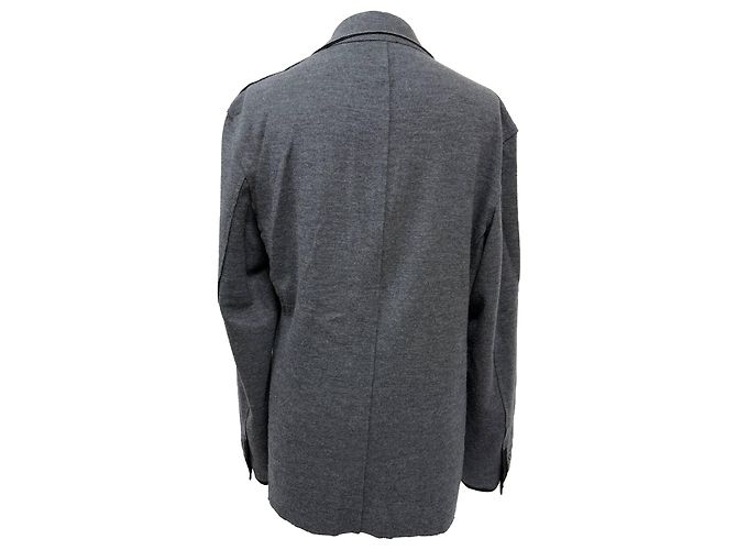 Blazer de lana gris de un solo botón con solapa de Lanvin - vista 3
