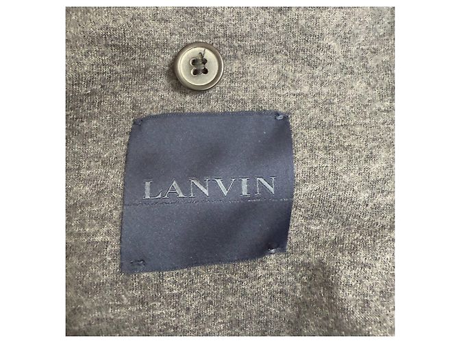 Blazer de lana gris de un solo botón con solapa de Lanvin - vista 4