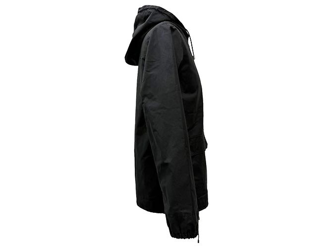 Apc Giacca con cappuccio zip A.P.C. con tasche in cotone nero - vista 3