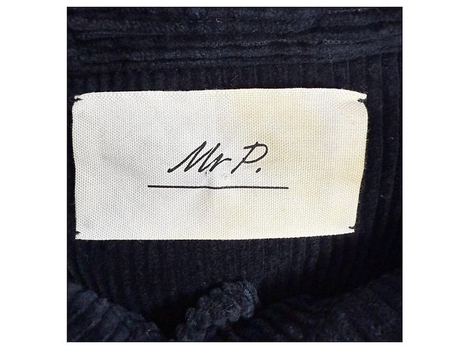Autre Marque  Mr. P. Single-Breasted Buttoned Jacket in Black Corduroy - view 4