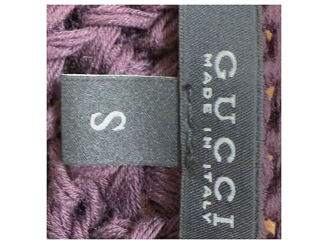 Suéter de algodón morado tejido a ganchillo de Gucci Púrpura - vista 6