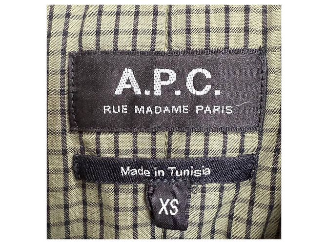 Apc A.P.C. Alex Button-Down-Jacke aus grünem Baumwollstoff - Ansicht 4