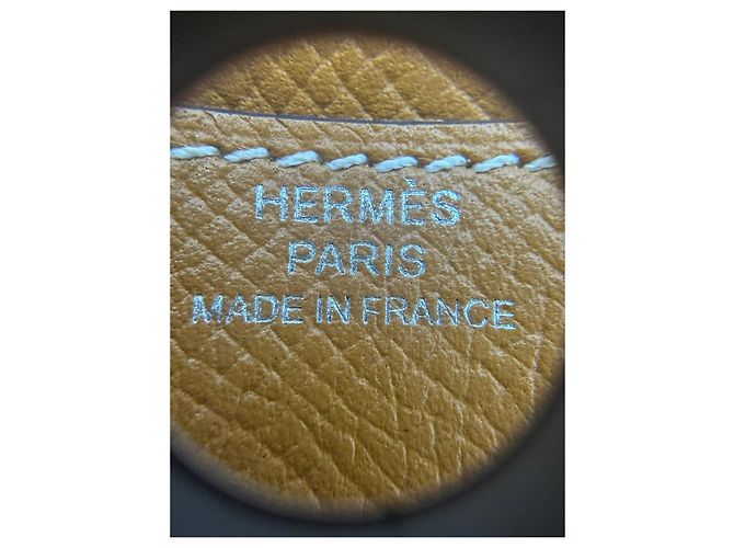 Hermès Geldbörse Leder Gold Golden - Ansicht 12