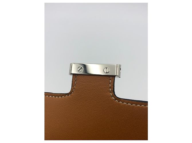 Hermès Geldbörse Leder Gold Golden - Ansicht 6