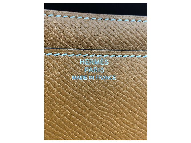 Hermès Geldbörse Leder Gold Golden - Ansicht 7