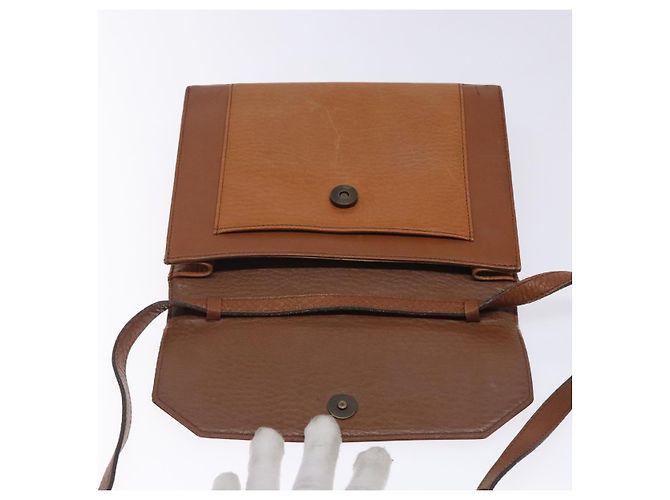 Autre Marque Borsa a Spalla Burberrys in Pelle Marrone Oro Auth bs28020 D'oro - vista 10