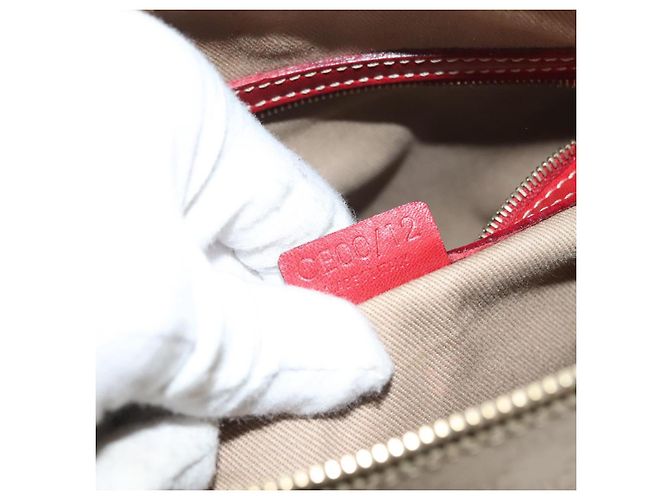 Céline Borsa a Spalla in Tela Macadam CELINE Beige Oro Auth 132148 D'oro - vista 12