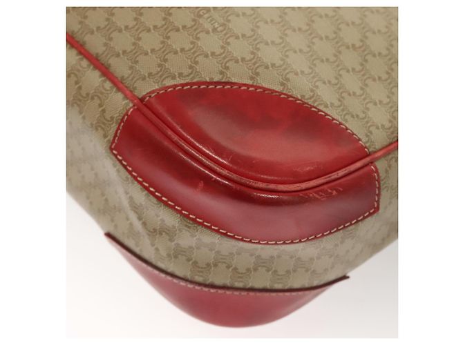Céline Borsa a Spalla in Tela Macadam CELINE Beige Oro Auth 132148 D'oro - vista 15