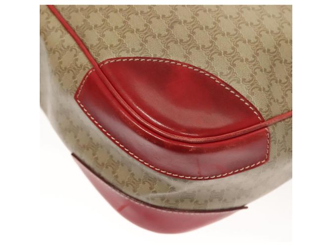 Céline Borsa a Spalla in Tela Macadam CELINE Beige Oro Auth 132148 D'oro - vista 17