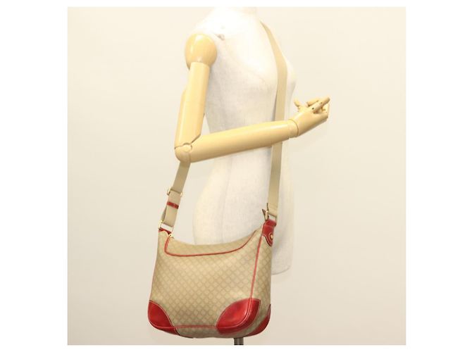 Céline Borsa a Spalla in Tela Macadam CELINE Beige Oro Auth 132148 D'oro - vista 23