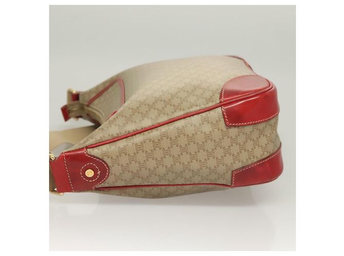 Céline Borsa a Spalla in Tela Macadam CELINE Beige Oro Auth 132148 D'oro - vista 4