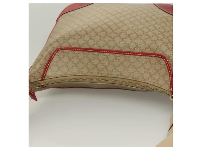Céline Borsa a Spalla in Tela Macadam CELINE Beige Oro Auth 132148 D'oro - vista 6