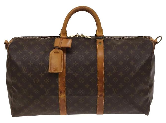 LOUIS VUITTON Borsa Boston Monogram Keepall Bandoulière 50 M41416 Auth LV 131192 Monogramma - vista 13