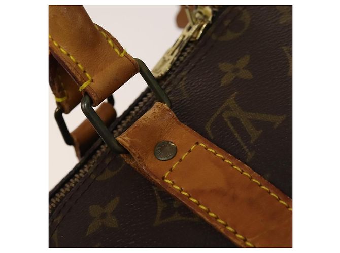 LOUIS VUITTON Borsa Boston Monogram Keepall Bandoulière 50 M41416 Auth LV 131192 Monogramma - vista 17