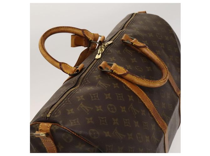 LOUIS VUITTON Borsa Boston Monogram Keepall Bandoulière 50 M41416 Auth LV 131192 Monogramma - vista 6