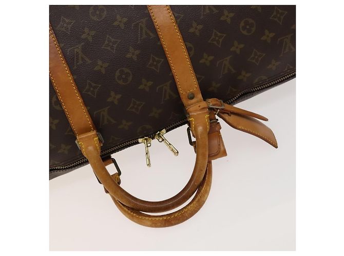 LOUIS VUITTON Borsa Boston Monogram Keepall Bandoulière 50 M41416 Auth LV 131192 Monogramma - vista 7