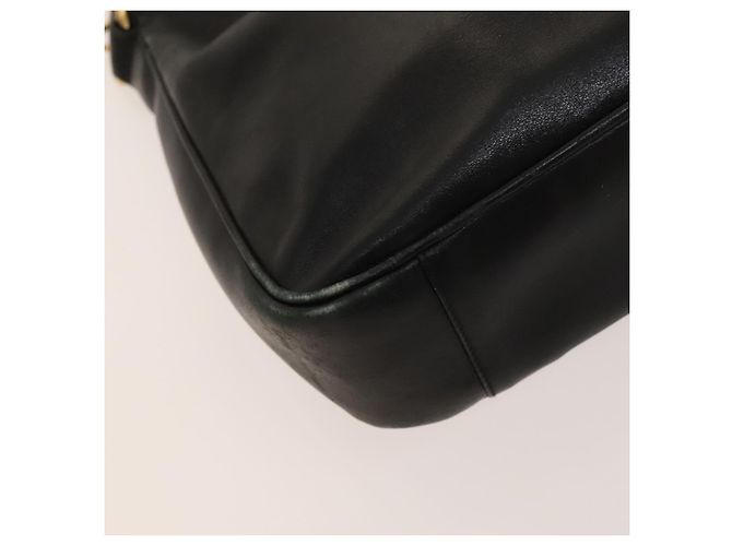 Borsa a mano in pelle Gucci Bamboo 2way Nera Oro 001 3754 1638 Auth th6215 Nero D'oro - vista 14