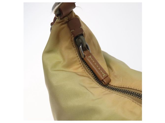 Borsa a Spalla PRADA in Nylon Pelle Beige Argento Autentica 131422 - vista 10