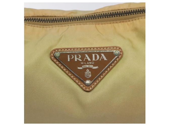 Borsa a Spalla PRADA in Nylon Pelle Beige Argento Autentica 131422 - vista 17