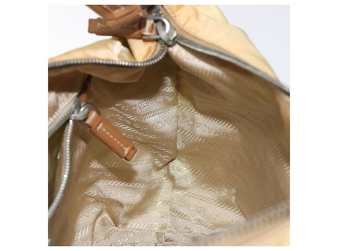 Borsa a Spalla PRADA in Nylon Pelle Beige Argento Autentica 131422 - vista 19