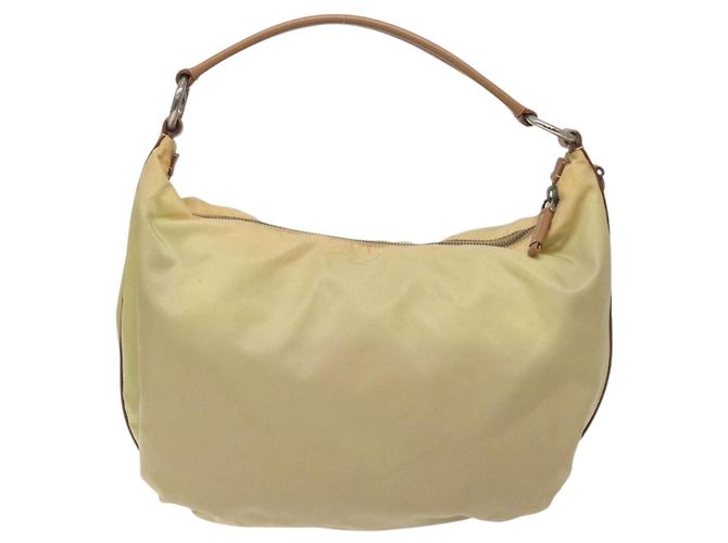 Borsa a Spalla PRADA in Nylon Pelle Beige Argento Autentica 131422 - vista 2