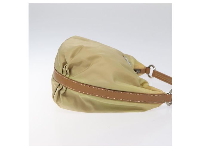 Borsa a Spalla PRADA in Nylon Pelle Beige Argento Autentica 131422 - vista 3