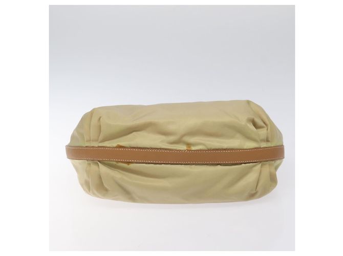Borsa a Spalla PRADA in Nylon Pelle Beige Argento Autentica 131422 - vista 5