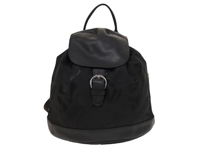 Salvatore Ferragamo Backpack Nylon Black Silver Auth 130220 - view 13