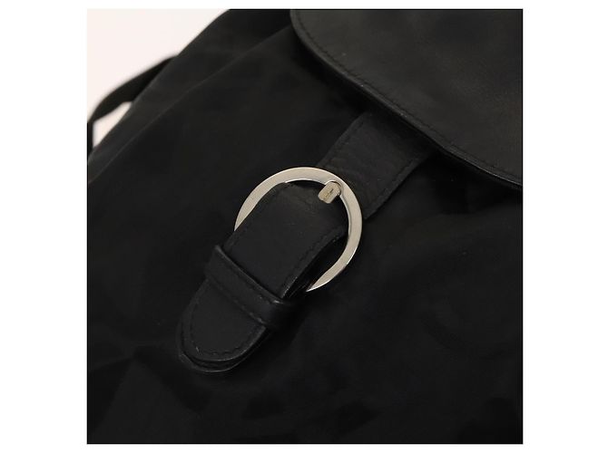 Salvatore Ferragamo Backpack Nylon Black Silver Auth 130220 - view 19