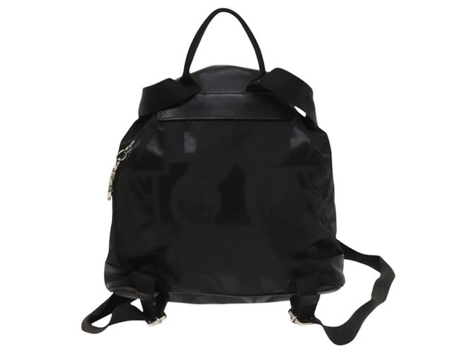 Salvatore Ferragamo Backpack Nylon Black Silver Auth 130220 - view 2