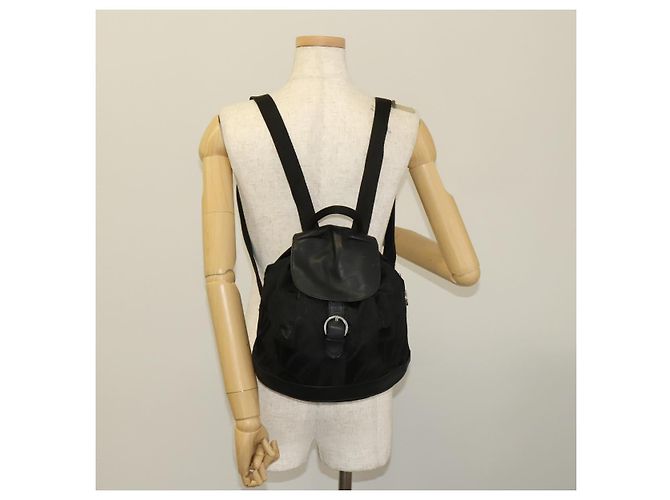 Salvatore Ferragamo Backpack Nylon Black Silver Auth 130220 - view 24